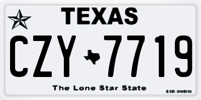 TX license plate CZY7719