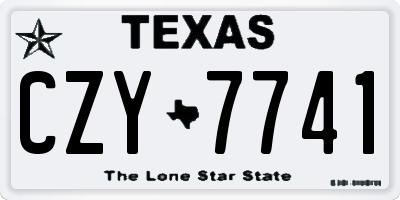 TX license plate CZY7741