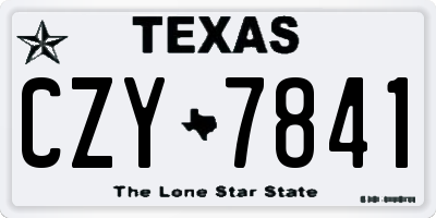 TX license plate CZY7841