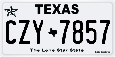 TX license plate CZY7857