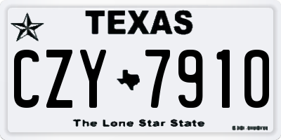 TX license plate CZY7910