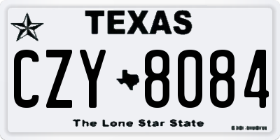 TX license plate CZY8084