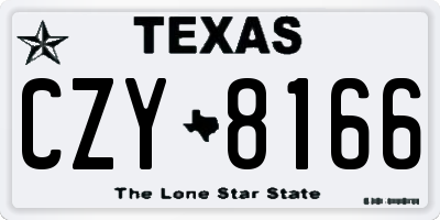 TX license plate CZY8166
