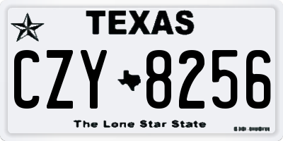 TX license plate CZY8256