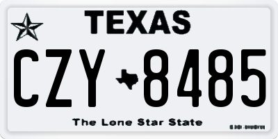 TX license plate CZY8485