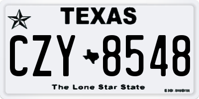 TX license plate CZY8548