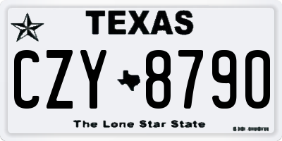 TX license plate CZY8790