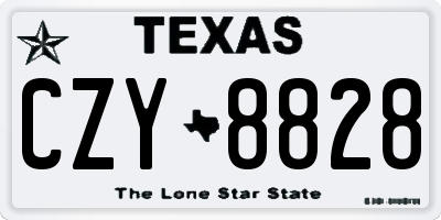 TX license plate CZY8828