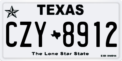 TX license plate CZY8912