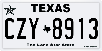TX license plate CZY8913