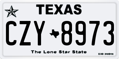 TX license plate CZY8973