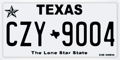 TX license plate CZY9004