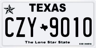 TX license plate CZY9010