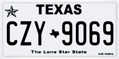 TX license plate CZY9069