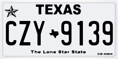 TX license plate CZY9139