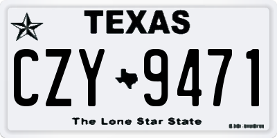TX license plate CZY9471