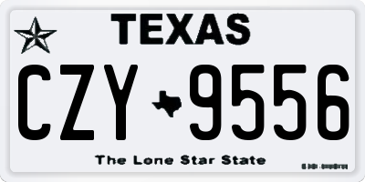 TX license plate CZY9556