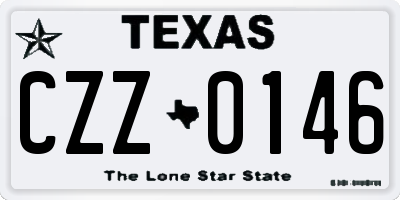 TX license plate CZZ0146