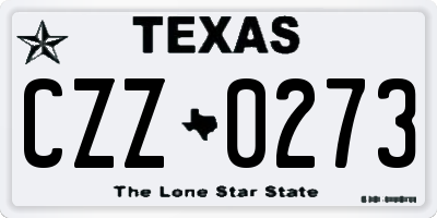 TX license plate CZZ0273