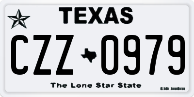 TX license plate CZZ0979