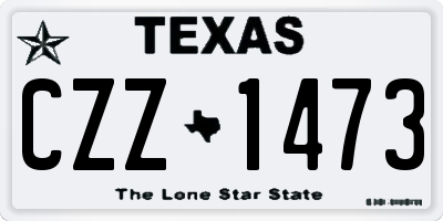 TX license plate CZZ1473