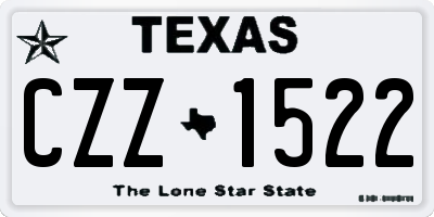 TX license plate CZZ1522