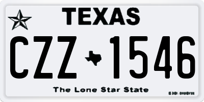 TX license plate CZZ1546