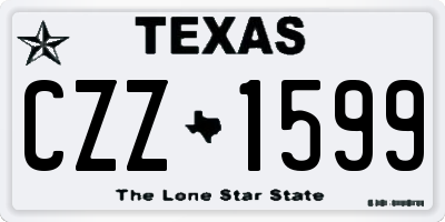 TX license plate CZZ1599
