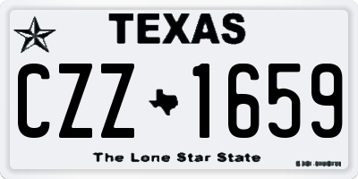 TX license plate CZZ1659