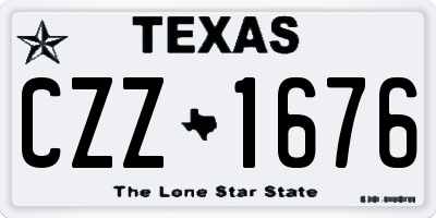 TX license plate CZZ1676