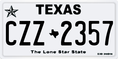 TX license plate CZZ2357