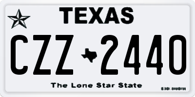 TX license plate CZZ2440
