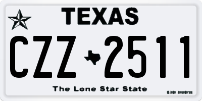 TX license plate CZZ2511