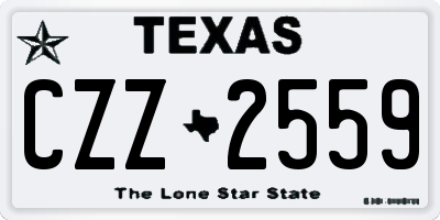 TX license plate CZZ2559
