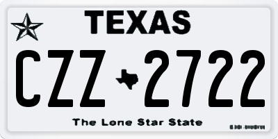 TX license plate CZZ2722