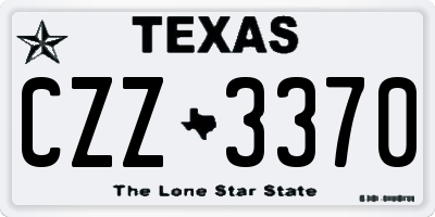 TX license plate CZZ3370
