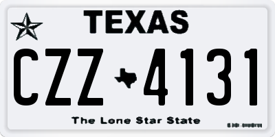 TX license plate CZZ4131