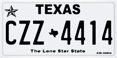 TX license plate CZZ4414