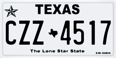 TX license plate CZZ4517