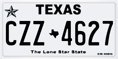 TX license plate CZZ4627