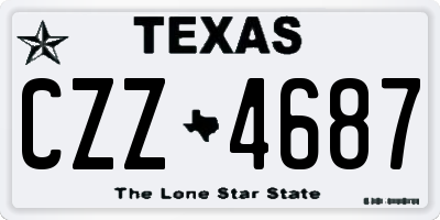 TX license plate CZZ4687