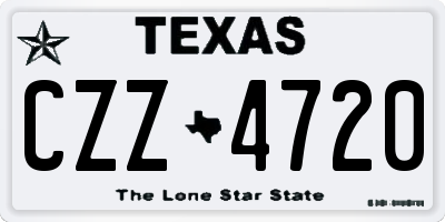 TX license plate CZZ4720