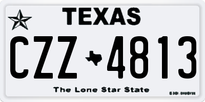 TX license plate CZZ4813