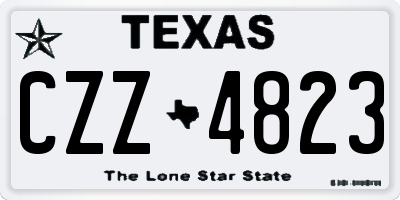 TX license plate CZZ4823