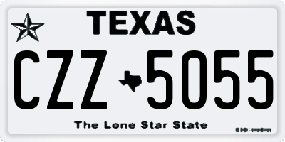 TX license plate CZZ5055