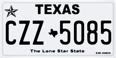 TX license plate CZZ5085