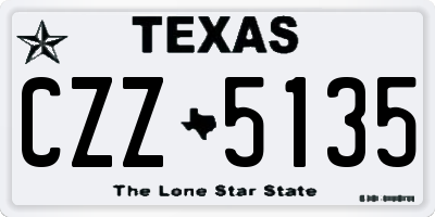 TX license plate CZZ5135