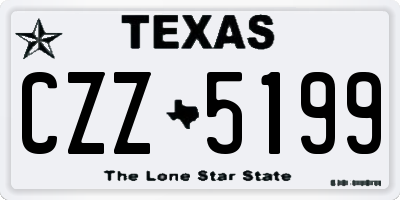 TX license plate CZZ5199