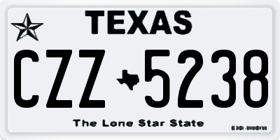 TX license plate CZZ5238