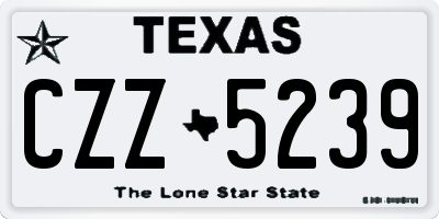 TX license plate CZZ5239